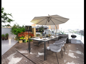 modern balcony 3Dモデル