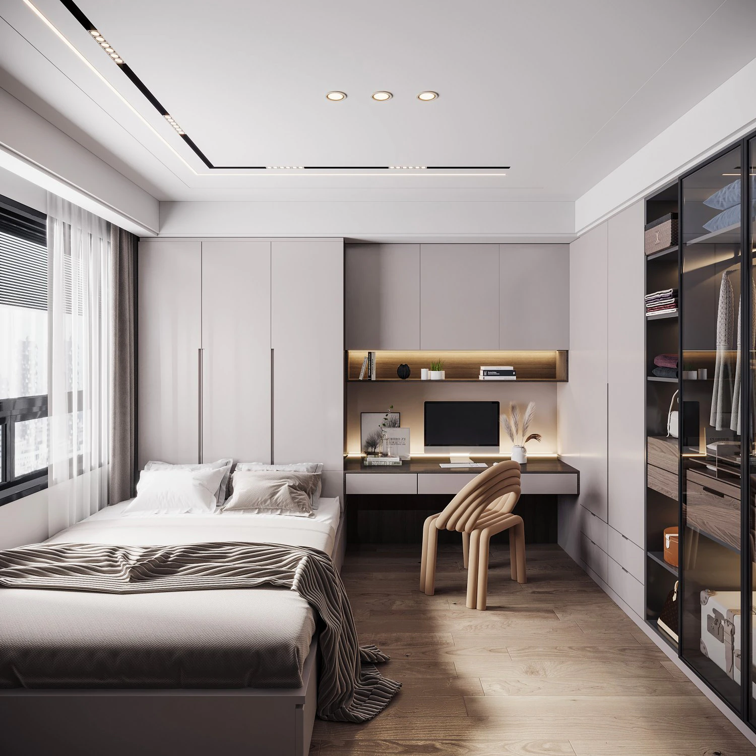 modern bedroom 3D Model .c4d .max .obj .3ds .fbx .stl .blend 