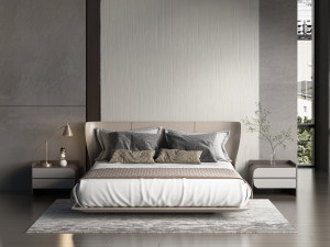 modern double bed 3D Model