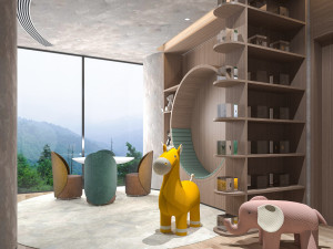 children entertainment area of modern sales office 3D Model