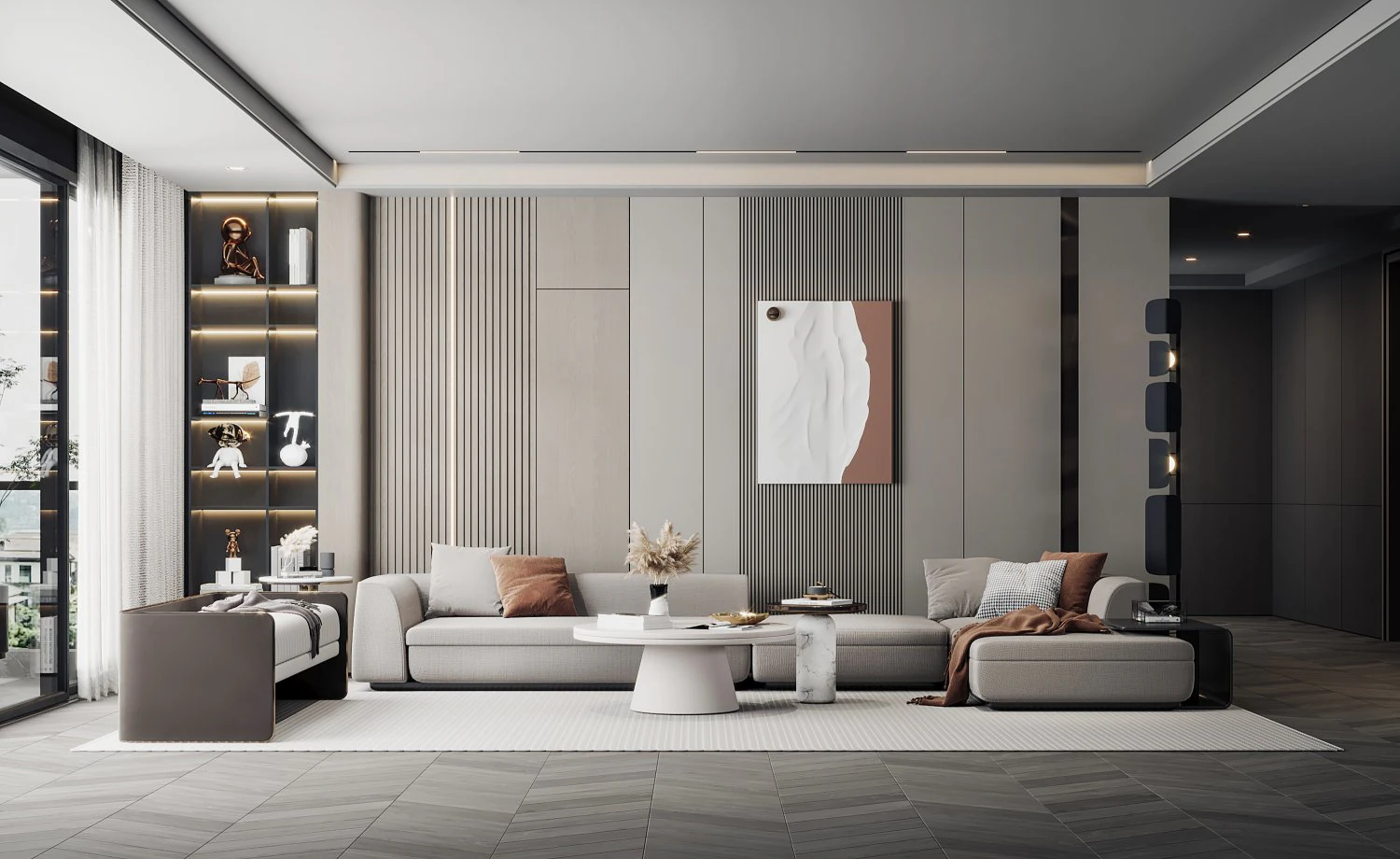 modern living room 3D Model .c4d .max .obj .3ds .fbx .stl .blend 