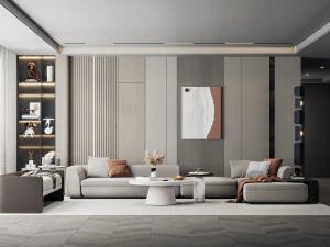 현대적인 거실 3D 모델