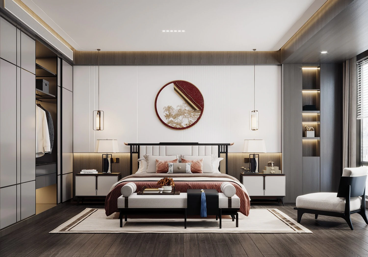 modern bedroom 3D Model .c4d .max .obj .3ds .fbx .stl .blend 