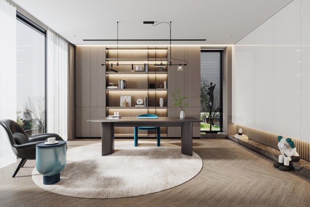 modern office Modèle 3D .c4d .max .obj .3ds .fbx .stl .blend 