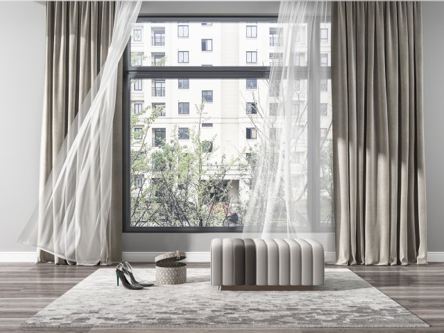 modern curtain Model 3D .c4d .max .obj .3ds .fbx .stl .blend 
