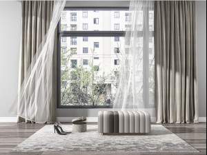 modern curtain Modèle 3D