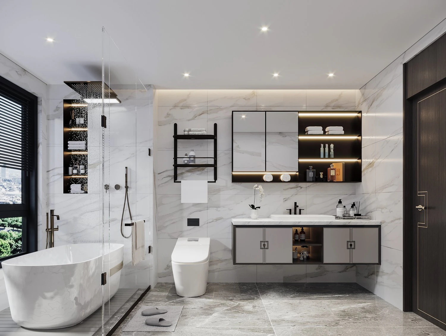 modern bathroom 3D Model .c4d .max .obj .3ds .fbx .stl .blend 