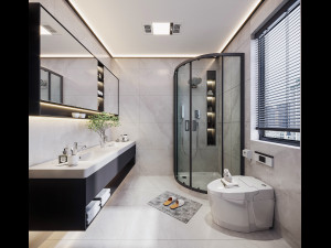 modern bathroom 3D मॉडल