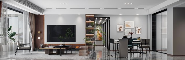 Modern living room Modèle 3D .c4d .max .obj .3ds .fbx .stl .blend 