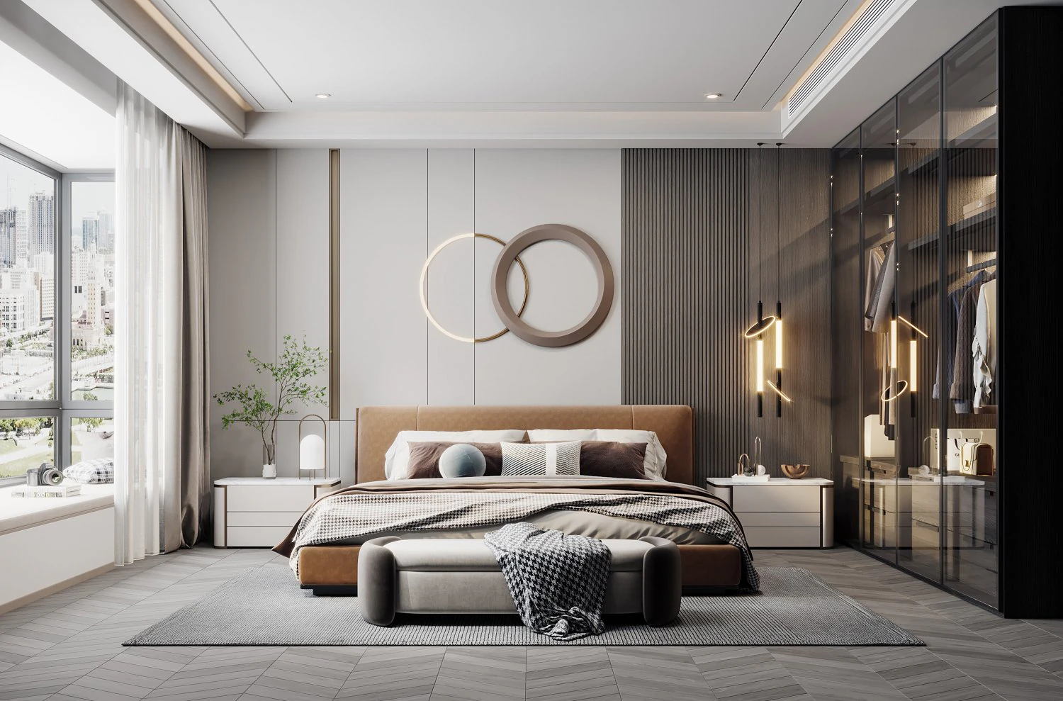Modern bedroom 3D Model .c4d .max .obj .3ds .fbx .stl .blend 