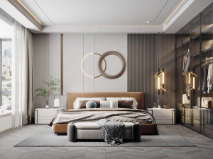 현대적인 침실 3D 모델