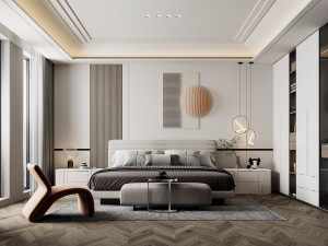 Modern bedroom Modelo 3D