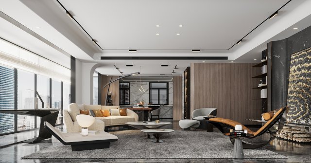 Modern living room 3Dモデル .c4d .max .obj .3ds .fbx .stl .blend 