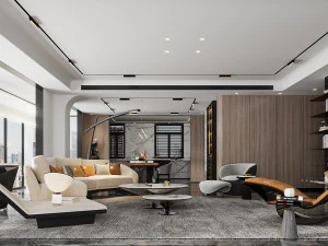 モダンなリビングルーム 3Dモデル