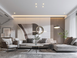 Modern living room 3Dモデル