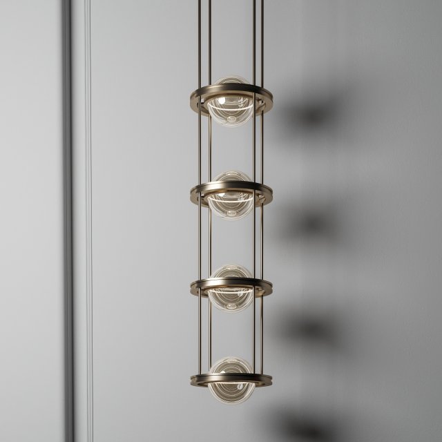 Modern Chandelier 3D Model .c4d .max .obj .3ds .fbx .stl .blend 