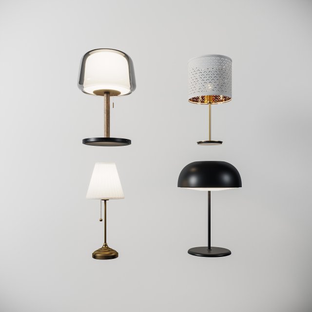 Modern table lamp 3D Модель .c4d .max .obj .3ds .fbx .stl .blend 