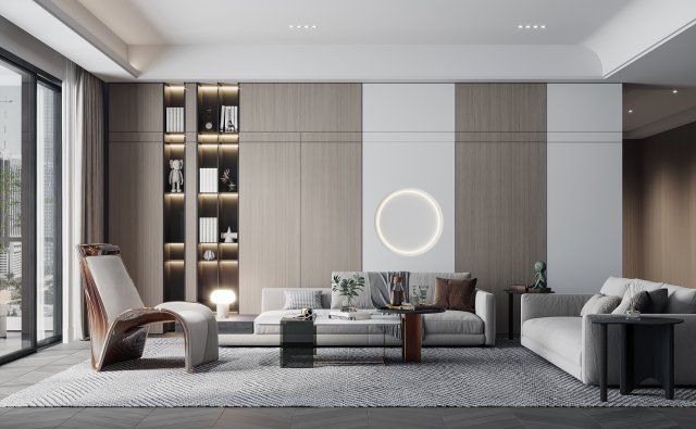 Modern living room Modelo 3D .c4d .max .obj .3ds .fbx .stl .blend 
