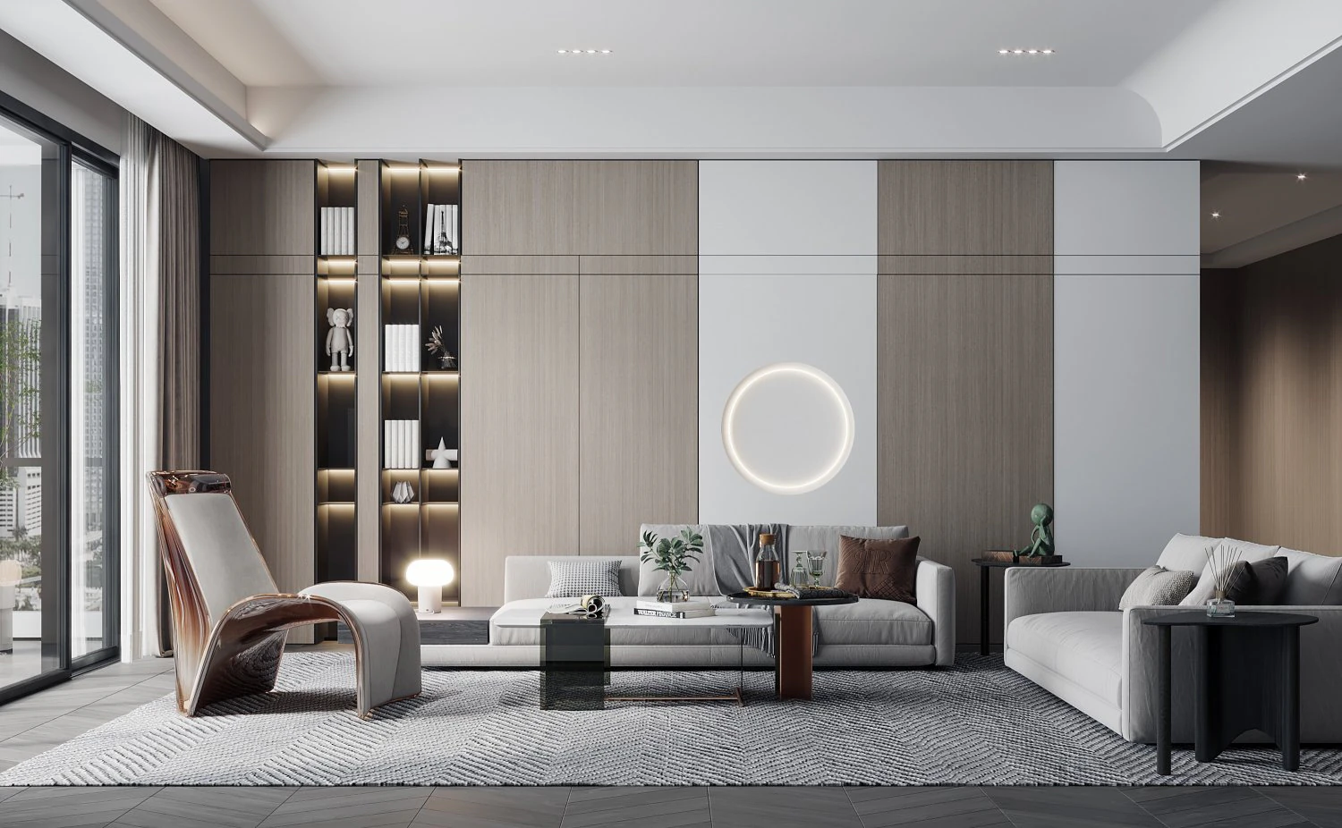 Modern living room 3D Model .c4d .max .obj .3ds .fbx .stl .blend 