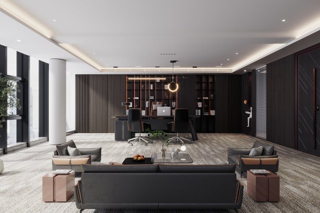 Modern office Modelo 3D .c4d .max .obj .3ds .fbx .stl .blend