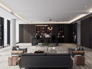 Современный офис 3D Модель