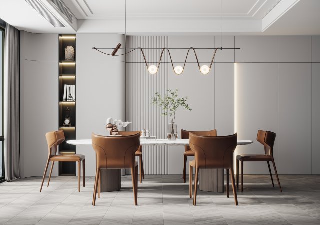 Modern restaurant 3D 模型 .c4d .max .obj .3ds .fbx .stl .blend 