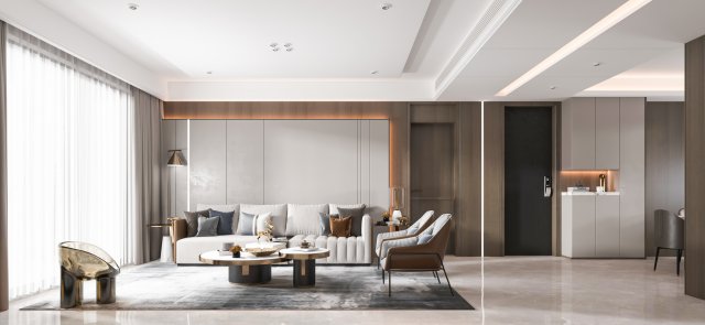 Modern living room 3D मॉडल .c4d .max .obj .3ds .fbx .stl .blend 