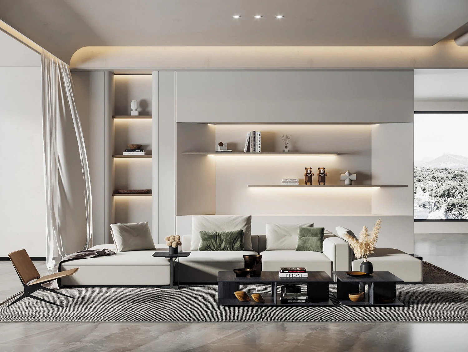 Modern living room 3D Model .c4d .max .obj .3ds .fbx .stl .blend 