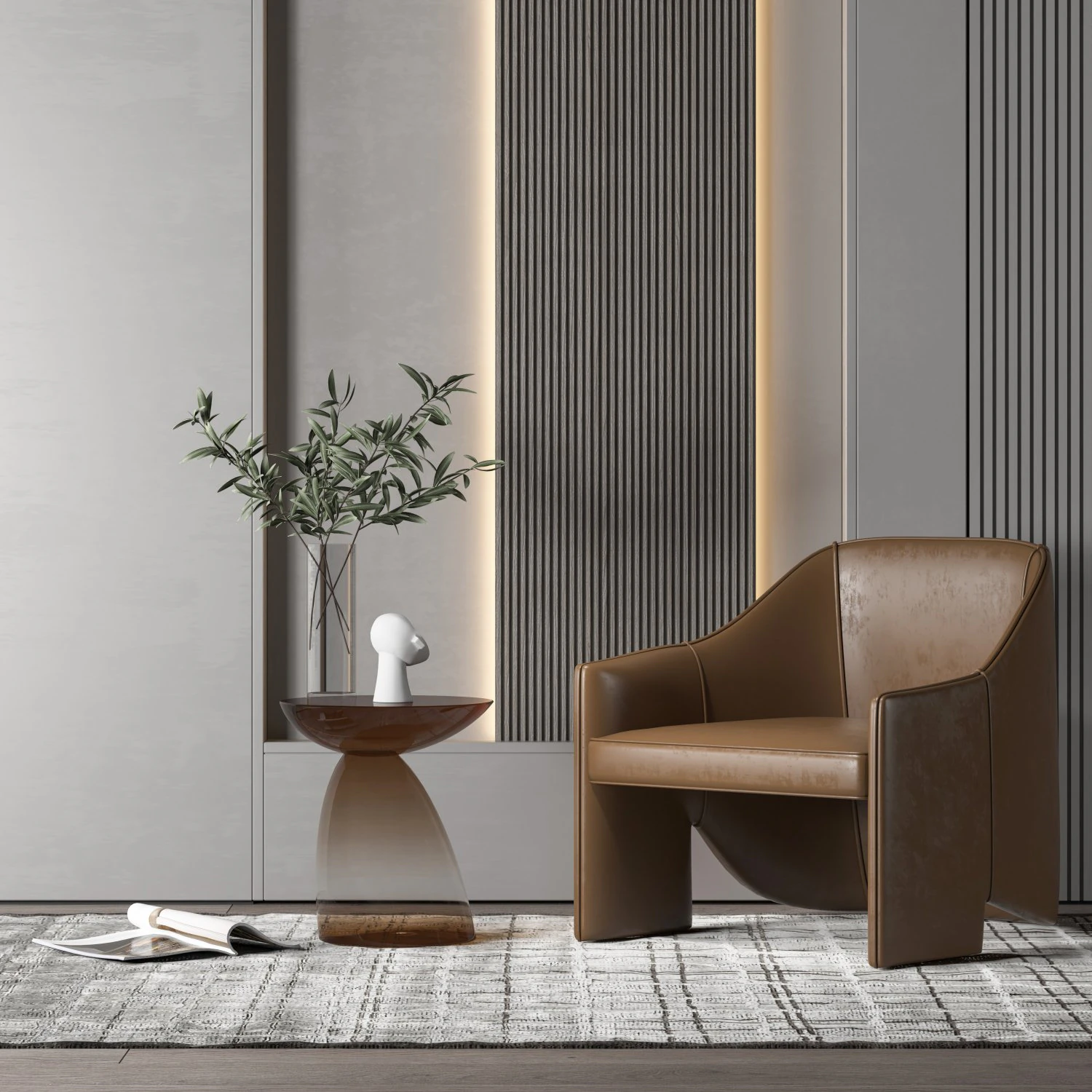 Modern chair 3D Model .c4d .max .obj .3ds .fbx .stl .blend 