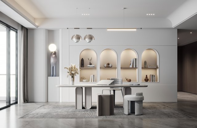 Modern office 3D Model .c4d .max .obj .3ds .fbx .stl .blend 