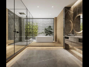 आधुनिक बाथरूम 3D मॉडल