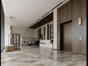 Modern company lobby 3D Model