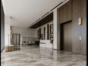 Vestíbulo empresarial moderno Modelo 3D