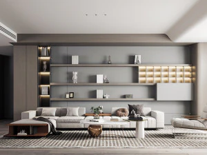 Moderne woonkamer 3D Model