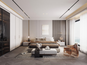 Modern bedroom Modèle 3D