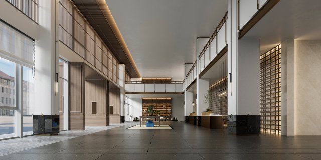 Modern sales office Modelo 3D .c4d .max .obj .3ds .fbx .stl .blend 