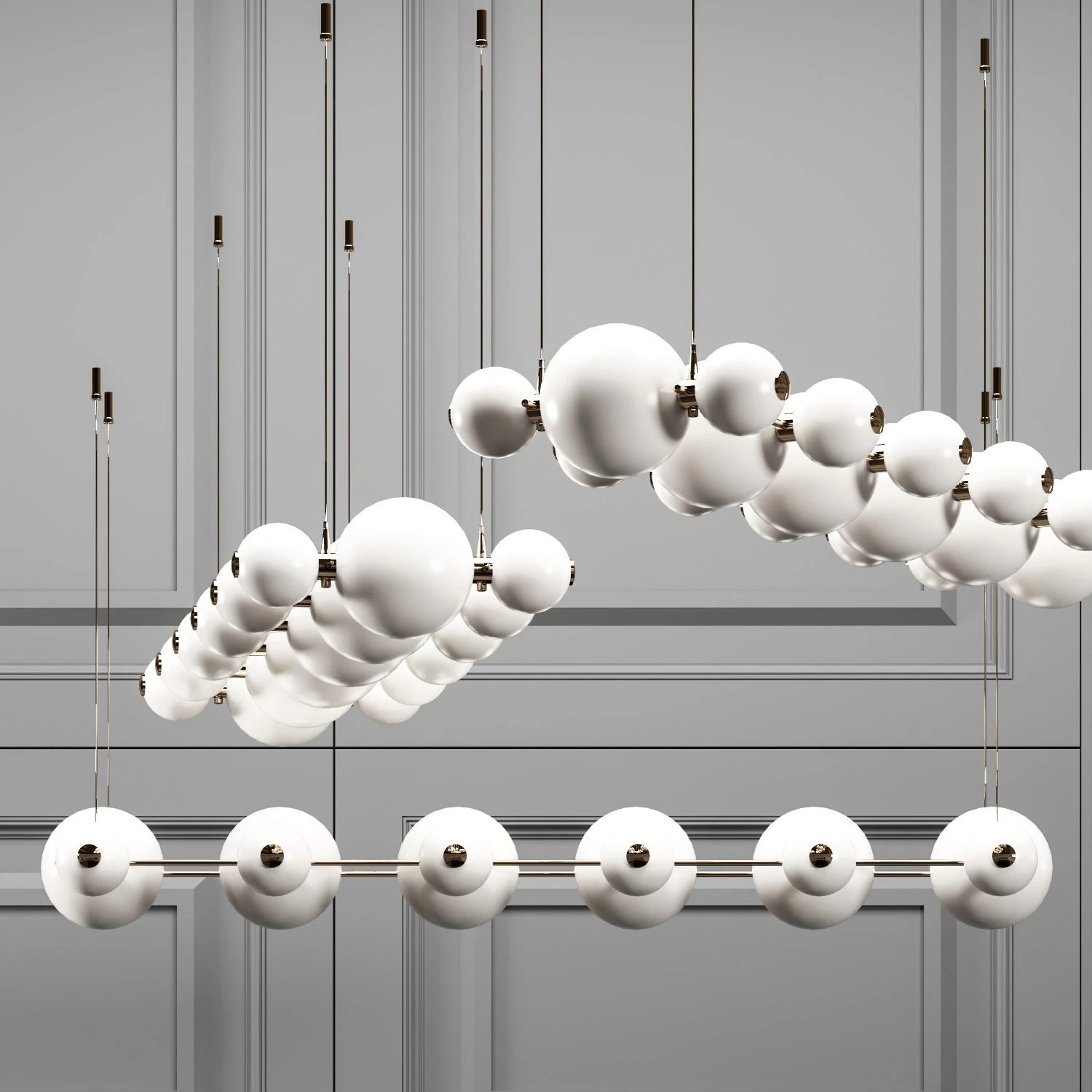 Modern Chandelier 3D Model .c4d .max .obj .3ds .fbx .stl .blend