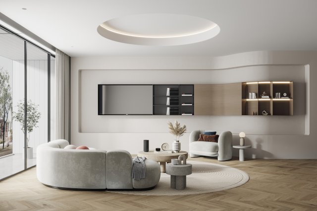 Modern living room 3Dモデル .c4d .max .obj .3ds .fbx .stl .blend 