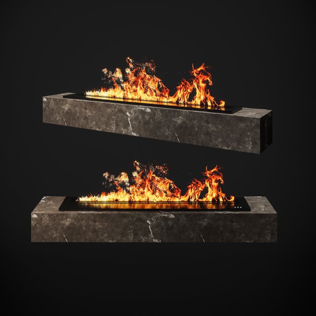 Modern fireplace 3Dモデル .c4d .max .obj .3ds .fbx .stl .blend 