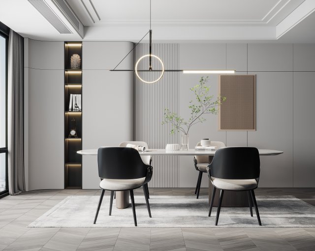 Modern restaurant 3D Модель .c4d .max .obj .3ds .fbx .stl .blend 