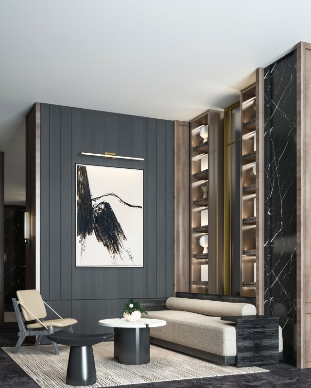 Modern sales office 3D 모델 .c4d .max .obj .3ds .fbx .stl .blend 