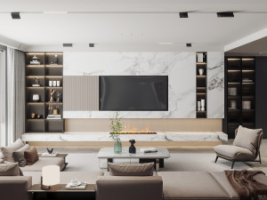 Modern living room 3D 모델