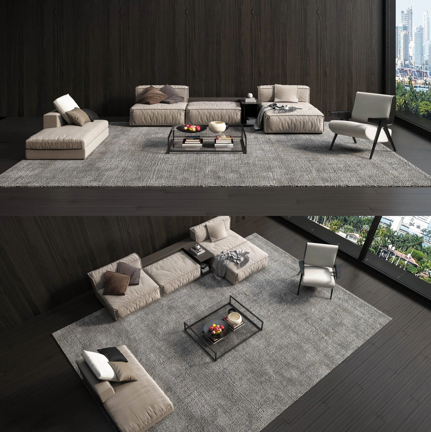 Modern sofa 3D Model .c4d .max .obj .3ds .fbx .stl .blend 