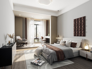 Modern bedroom 3D Model