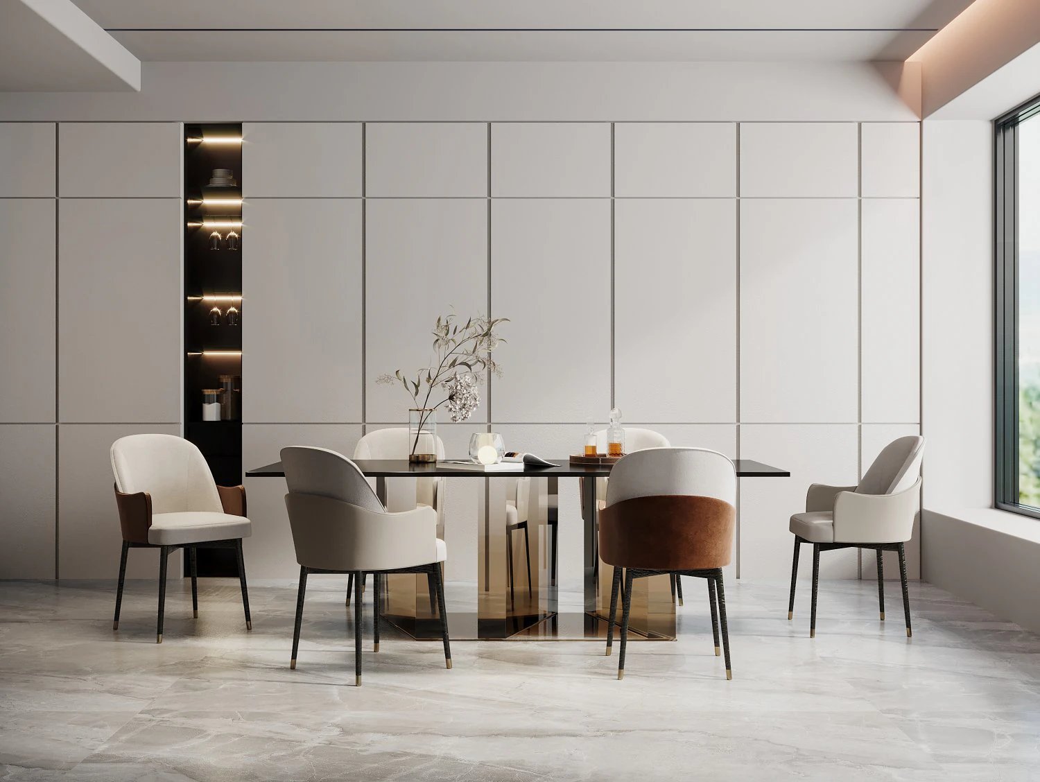 Modern restaurant 3D Model .c4d .max .obj .3ds .fbx .stl .blend 