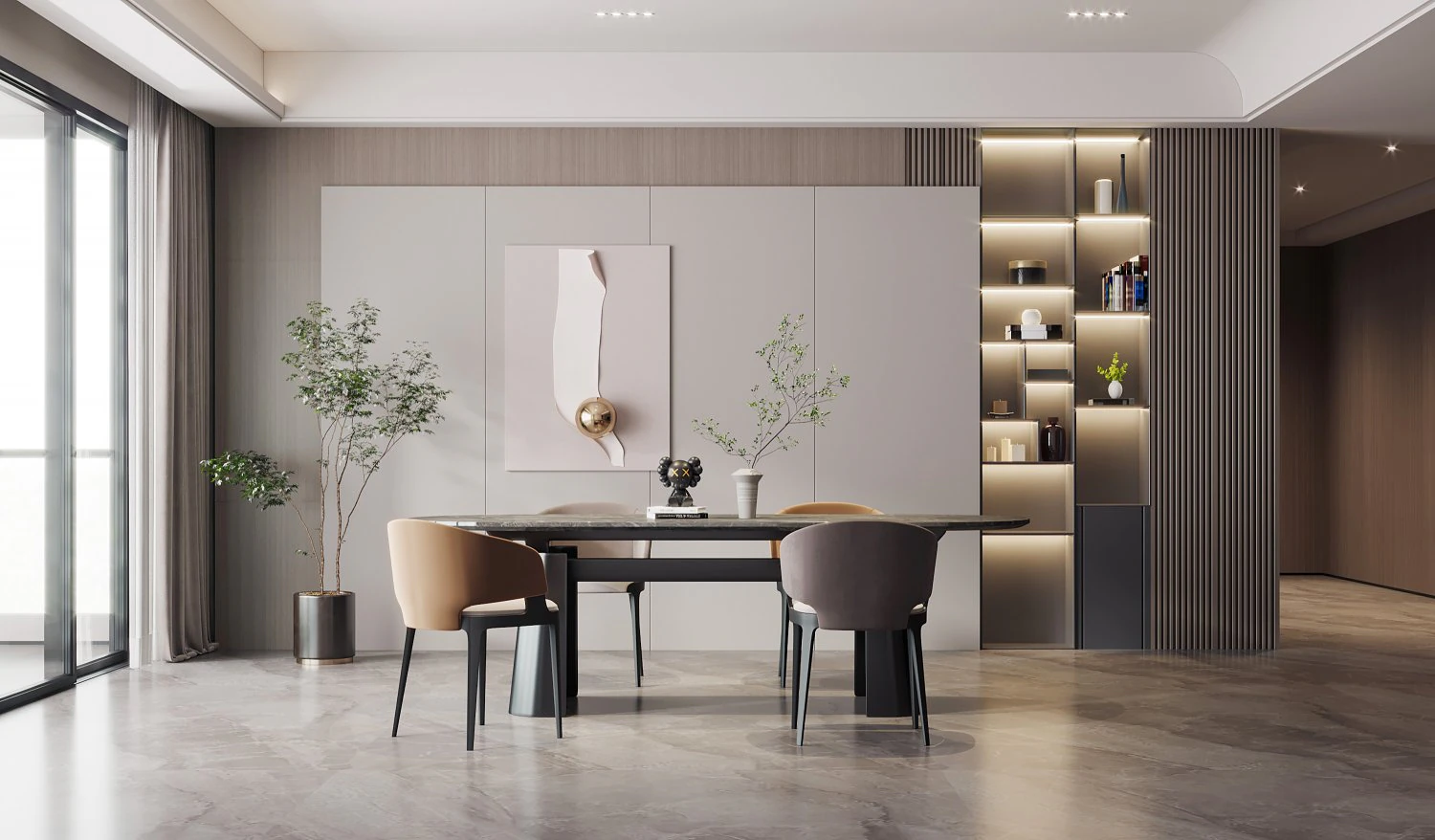 Modern restaurant 3D Model .c4d .max .obj .3ds .fbx .stl .blend 