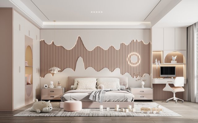 Modern children room 3Dモデル .c4d .max .obj .3ds .fbx .stl .blend