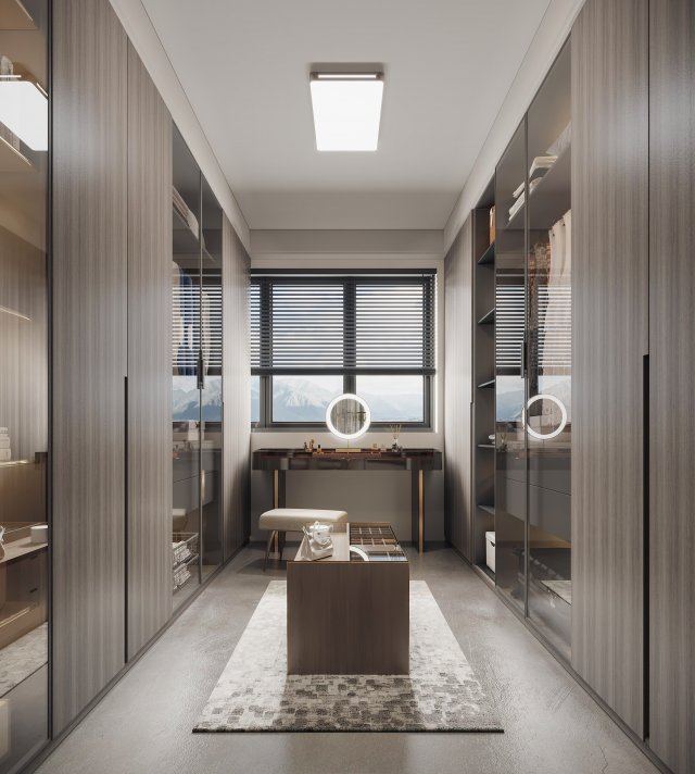 Modern cloakroom 3D Model .c4d .max .obj .3ds .fbx .stl .blend 