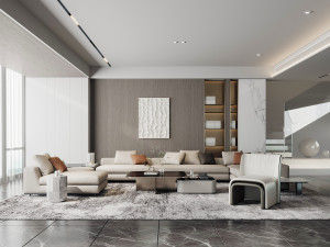 Modern living room 3D 모델