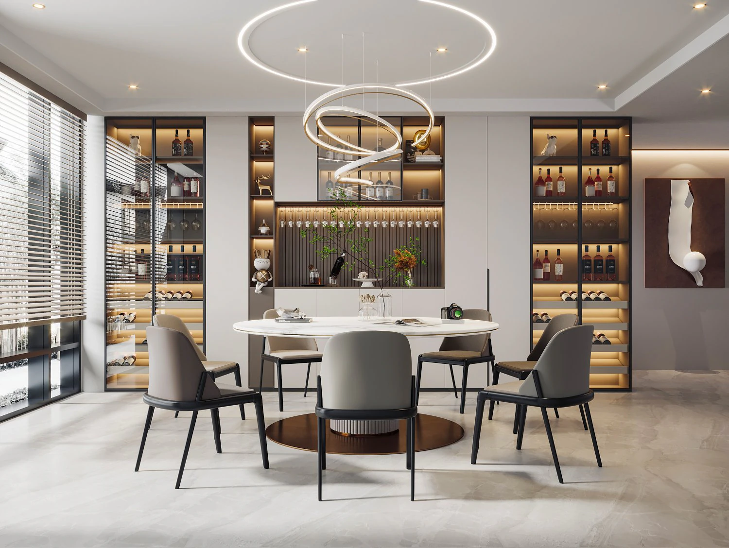 Modern restaurant 3D Model .c4d .max .obj .3ds .fbx .stl .blend 